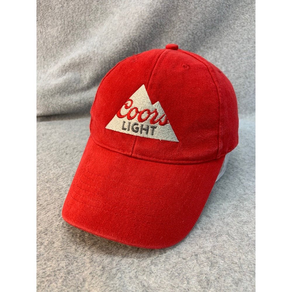 Coors Light Mountain Logo Mens Red Acme Hat Adjustable Snapback OSFM